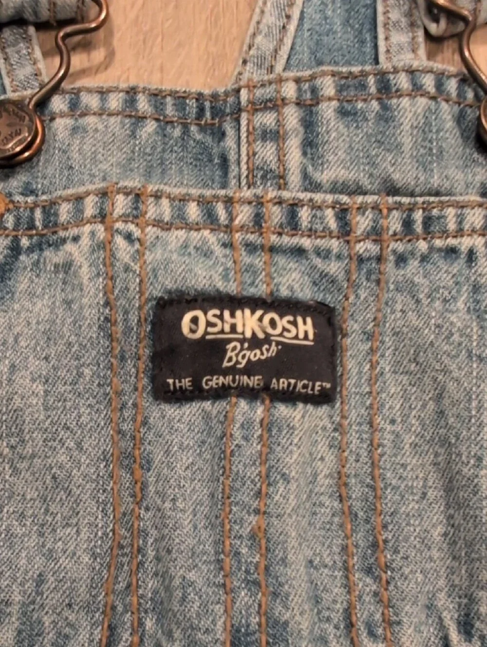 OshKosh Light Wash Denim Kids Overalls